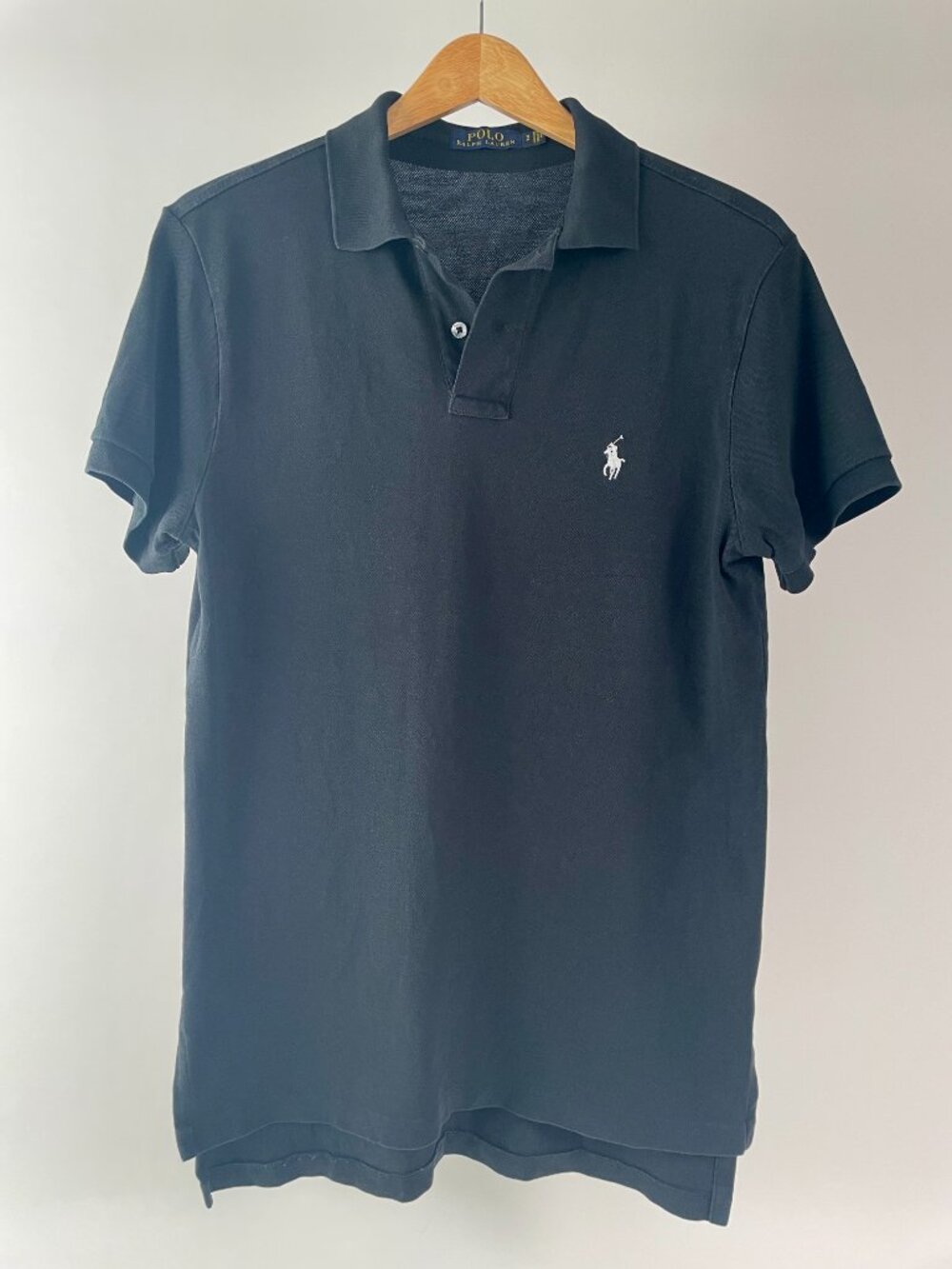 Ralph Lauren Polo Short Sleeve Cotton Pique Tee Shirt, Black, Size Small